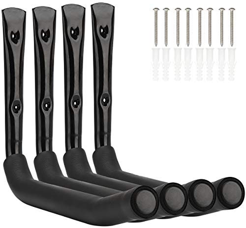 pipabiba Lot de 4 crochets de rangement robustes pour roues de garage, support mural de 40 cm, capacité maximale de 45 kg (27 cm x 40 cm)