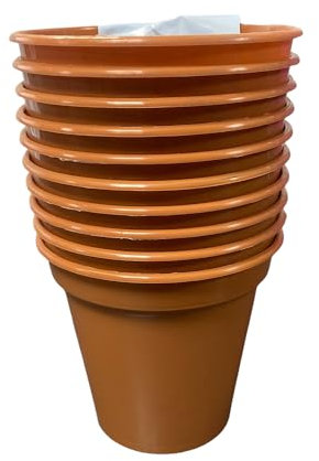 ACCURATE Garden Pot (Set of 10) Ideal for cultivation of cuttings or pricking out-Terracotta COLOUR- Size (3INCH/7.5CM) (1)