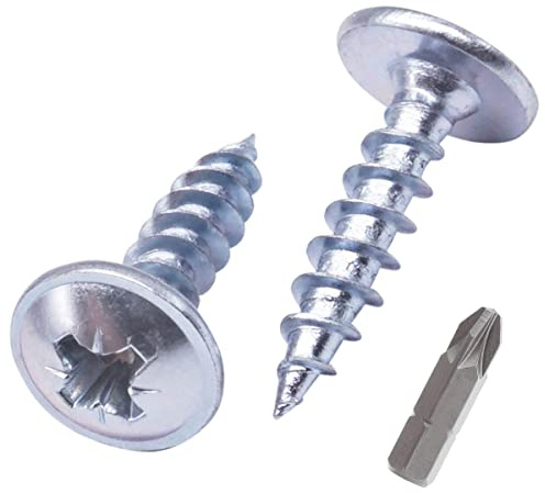 (50 Stück) verzinkter Stahl 6,0 x 25 mm Holzschrauben, Metallschrauben, modifizierter Halsspannkopf, selbstschneidend (50, 6,0 x 25 mm)