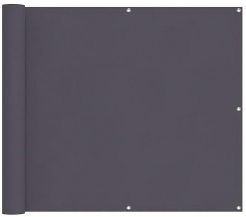 vidaXL Balkon Sichtschutz Bespannung Terrasse Windschutz Sonnenschutz Balkonbespannung Balkonverkleidung Anthrazit 90x300cm Oxford-Gewebe