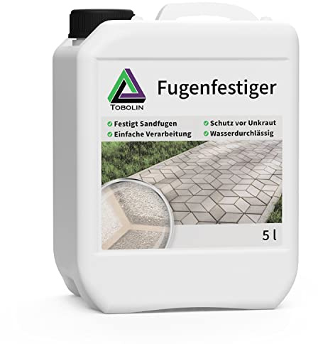 TOBOLIN Fugenfestiger für Pflastersteine und Terrassen 5 L – Schutz vor Unkraut, Ungeziefer und Ausspülung – wasserdurchlässig, frost- und witterungsbeständig