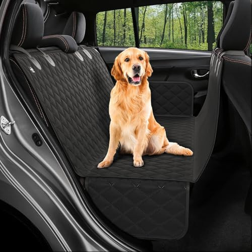 Baodan Hundedecke Auto Rückbank, Kofferraum Schutzmatte Kratzfest und Wasserdicht, Kofferraumschutz Hund für Universal Auto, SUV - Schwarz