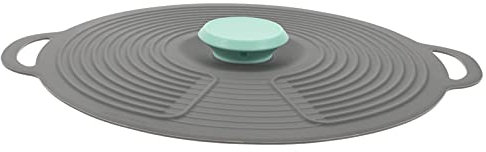 Silikon Topfdeckel Universal, Luftdichter Frischhaltedeckel Für Küche, Mikrowelle, Spülmaschine, Gefrierschrank, 27 Cm, Grau