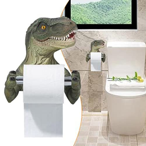 3D-Dinosaurier-Toilettenpapierhalter, Papierrollenhalter, ohne Bohren, Toilettenpapierhalter, Werkstatt/Badezimmer, Wandhalterung, Toilettenpapierhalter, Papierhandtuchhalter für Zuhause, Hotel