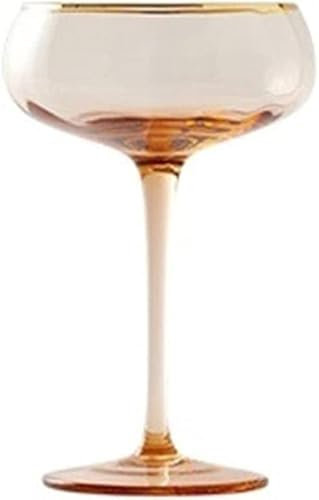 DNCG Bicchieri Calice Vetro Oro, Vetro Rosso, Bicchiere Champagne Quotidiano, Coppa Calice