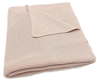 Jollein 516-522-67067 Kinderdecke Strickdecke Basic Knit rosa (100x150 cm)