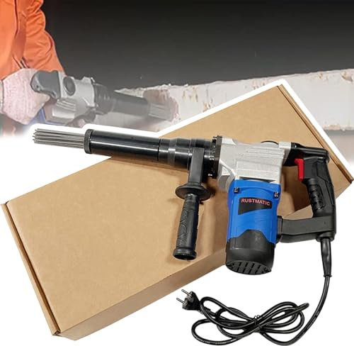 ExoticaBlend Electric Needle Derusting Gun, Hand-Held Electric Needle Scaler for Removal of Rust, Weld Slag Paint Steel Pipe,Screw,Nut,Boat,Deck