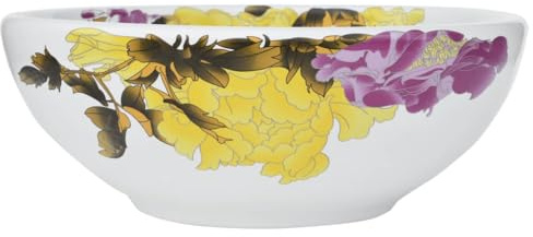 vidaXL Lavabo da Appoggio Multicolore Rotondo Φ41x14 cm Ceramica, lavandino da appoggio, lavandino da Bagno, lavamani, lavabo da Bagno, lavabo