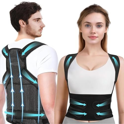 Feelyhee Geradehalter Haltungskorrektur Rücken für Damen Herren, Schultergurt Posture Corrector für Men Women, Gerader Rücken Geradehalter, Ruckenhalterung Korrektur, Camelback-Korrekturgürtel（M）