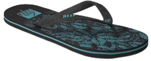 Reef mens Reef Seaside Prints Flip-Flop, Aquifier Palm, 9