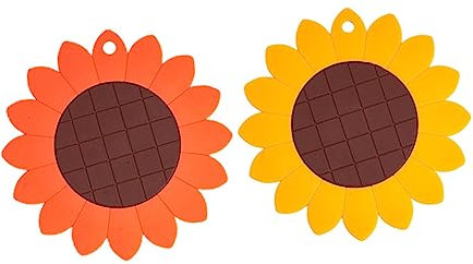 PHENOFICE Cuscinetto Isolante in Design A Girasole Sottobicchieri Anti-calore Casa Tovalliette Forma Girasole Protezione Tavolo Decorazione Vintage