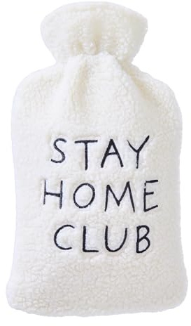 BUTLERS Wärmflasche mit Kuschelbezug 1,7l Kautschuk STAY HOME CLUB | gemütliche Wärmflaschen-Tasche für Behaglichkeit | Flasche für Wärme und Entspannung | ideal für Sofa und Bett
