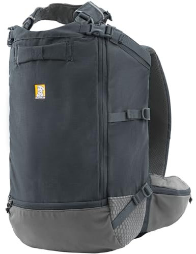Ruffwear Hitch Hiker Hunde-Rucksack-Tragetasche, Haustier-Tragetasche, Reisetasche, integriertes Geschirr und gepolsterte Gurte, atmungsaktiv und bequem, vollständig belüftet, Basalt Gray, XS