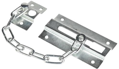 Catena per porta in argento – Catena di sicurezza per porta di casa e porta d'appartamento in metallo – Stabile sicurezza per interni facile da montare, protegge da accessi non autorizzati