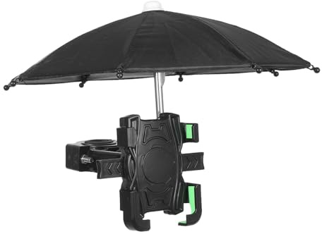 ZUNOXAZ Handyhalterung mit Wasserdichtem Sonnenschutzschirm für Fahrrad und Motorradlenker Stabile Abs und PC Klemme für MTB Navigation bei Outdoor Fahrten
