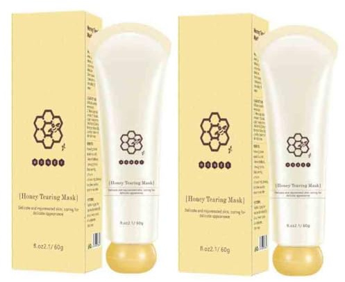 2PCS Honey Tearing Mask Peel Off Mask Remove Blackhead Invisible Pores Deep Cleansing Oil Control Face Skin Care Products 60g