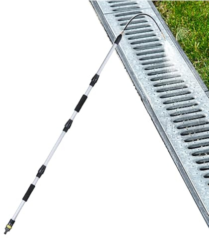 Gutter Cleaning Rod – 17 cm Long Reach, Robust Cleaning Wand, Roof Gutter Cleaner with Extension Rod, for Leaves Waste Debris Pool Branches
