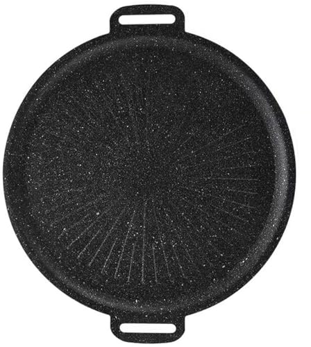 jojofuny Parrilla de Hierro Fundido Antiadherente de 30 CM Sartén Plancha Gruesa para Barbacoa y Camping Sartén para Asar Filetes Verduras y Pizza Adecuado para Uso Doméstico Aire