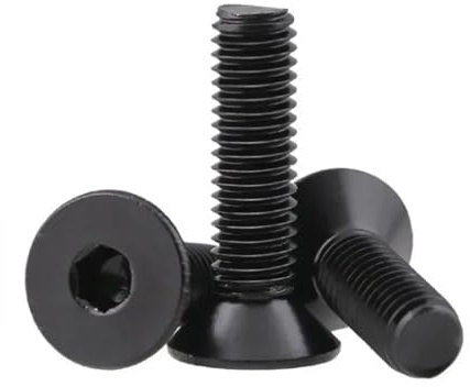 3 Stück Schwarze M7-Inbusschrauben Aus Legiertem Stahl, Innensechskant, Senkkopf, Flachkopf, Gewindenägel, Maschinenbolzen(M7x20mm)