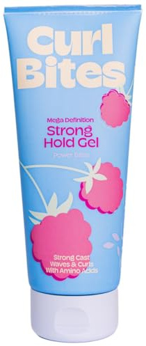 Curl Bites Mega Definition Strong Hold Gel, Lockendefinition, Starker Halt, Beerenmischung-Duft, 200ml, Haargel, 1 Stück