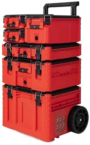 Compatible For 6 Layer Stackable Detachable Waterproof Portable Toolbox Set With Drawbar Large Space Storage Case