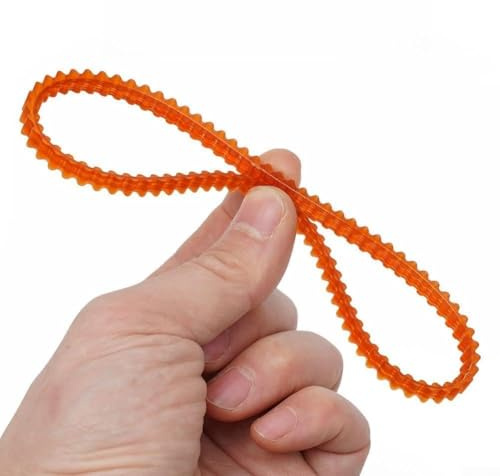 2 Stück Nähmaschinengurte Nylon gezahnt Antriebsriemen flexibel für Zuhause Haushalt Nähmaschinen zufällige Farbe Beige Ton (32,5 cm)