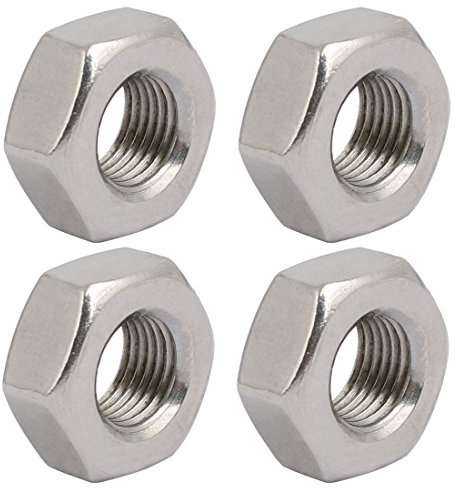sourcing map Tuercas Hexagonales M10 x 1mm Paso Métrico 4 Pzs