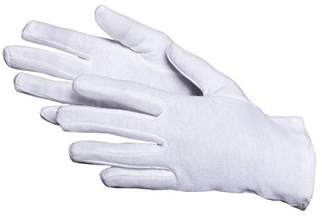 Jah Baumwoll-Trikot-Handschuh schwer weiß (Öko-Tex) – waschbar & lebensmittelgeeignet – für Lebensmittelhandling, Qualitätskontrolle & Verpackung