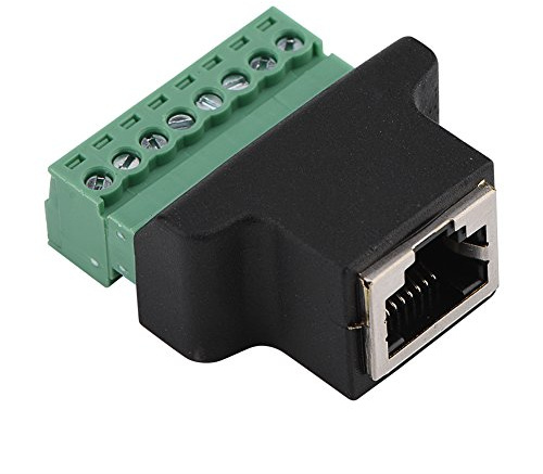 DVR Ethernet-kontakt RJ45, ASHATA RJ45-kontakt honkontakt till 8-stifts skruvterminalanslutning