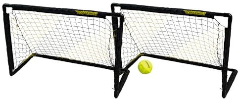 Fußballtor Garten 90 x 60 cm - 2er Set - inkl. Netz, Stecksystem und Bodenanker - Fussballtor MINI