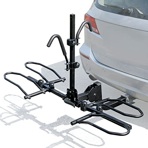 Leader Accessories Fahrradträger für 2 Fahrräder, Plattform, zusammenklappbar, für Autos, LKW, SUV und Minivans mit 5,1 cm Anhängerkupplung