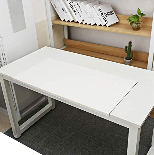 Große Schreibtischunterlage für das Büro, 100 x 50 cm, wasserdichtes PU-Leder, Maus-Pad, mit Kantenverriegelung, rutschfestes Mauspad, Computertastaturmatte, Laptop-Schreibtisch-Abdeckung, weiß