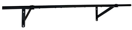 Oypla 4ft Wall Mounted Garment Clothes Rail Super Heavy Duty All Metal Black