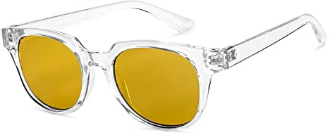 Hooper Lunettes de soleil polarisées et 100 % résistantes aux UV, avec bord entier, pour enfants de marque et élégants, pour garçons et filles (8 à 12 ans) | HP S10112, transparent, 50