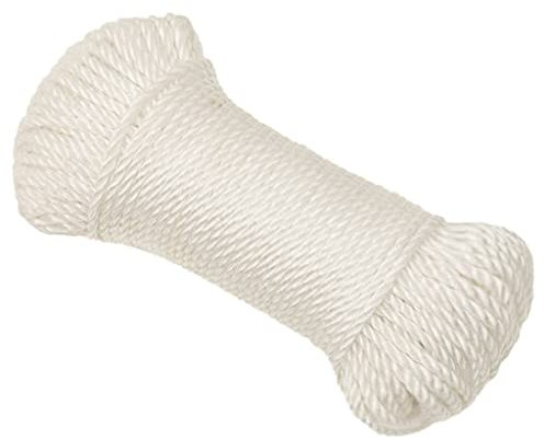 vidaXL Arbeitsseil Bodenarbeitsseil Arbeitsleine Mehrzweckleine Seil Bootsleine Allzweckseil Schnur Tau Leine Gedreht Weiß 6mm 50m Polypropylen