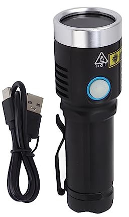 Kuuleyn Linterna Ultravioleta Led De 20W 365nm,Linterna De Luz Negra,Linterna UV Recargable USB Detector De Orina para Mascotas Luz para Perro Gato Manchas Secas Curado De Resina