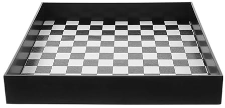 TRgqify-KM Plateau de Service carré en Damier Noir et Blanc, décoration de la Maison, Plat, cosmétiques, Articles Divers, Assiettes de Rangement de Bureau, Plateaux (Color : A1)