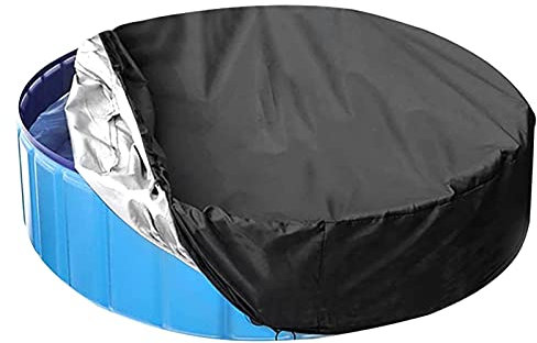 Abdeckung Für Hundepool | Poolabdeckung Rund Für Pools, Wasserdicht Faltbare UV-beständig Poolabdeckplane Abdeckung Kinderbeckenabdeckung Für Family Pools