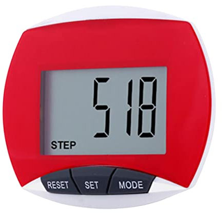 POPETPOP Sportbedarf schrittzähler Fitness-zubehã¶r Fitness-zubehör Simple Design Pedometer Running Pedometer Sportwaren Sportzubehör Fitness-Informationstool Laufen Monitor 3D rot