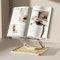 Soporte para Libros de Lectura, Atril Acrílico para Libros de Texto con Ranura para Bolígrafo, Ajustable y Plegable, Manos Libres, Compatible con Portátil y Tablet