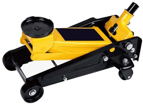 HYCHIKA Steel Racing Trolley Jack, with Hydraulic Piston Quick Lift Pump, 3 Ton (6,600 lb) Capacity, Lifting Range 5.3-18 inch