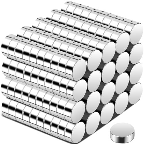 MIN CI 200 Stycken Minimagneter Starka Runda, 5 x 2 mm Neodymmagneter Små för Whiteboard, Magnettavla, Kylskåp, Platta Magneter