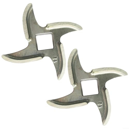 Advokingtap Lame de hachoir à viande en acier inoxydable - Pièce de rechange professionnelle en forme de croix pour broyeurs métalliques électriques ou manuels