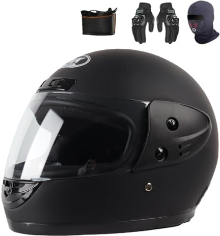 Integral-Motorradhelme, Motorradhelm, Herren-Motorradhelm mit Vollvisier, Motocross-Integralhelme, Mountainbike-Helme E,54-62CM