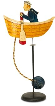 Artigianato Artistico Cav. Filippo D'Aloise snc Figura oscillante Marinaio Riproduzione di Giocattoli d'Epoca vittoriana Vintage in Ferro battuto