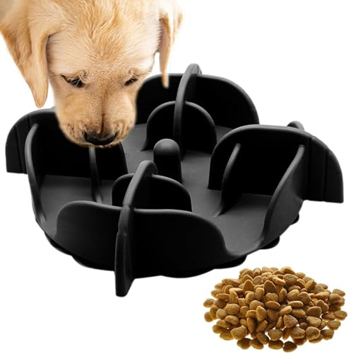 Bol puzzle pour chien - Bol de puzzle en silicone antidérapant anti-avalation, alimentation lente, bol pour chien surélevé pour une alimentation saine, bol pour chien de taille moyenne
