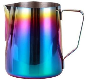 SynapSYA Bollilatte Acciaio Inox Brocca for Schiuma di Latte Brocca for Schiuma in Acciaio Inossidabile, brocca for Latte in Acciaio Inossidabile da 350 o 600 ml per Latte, Espresso(600ml)