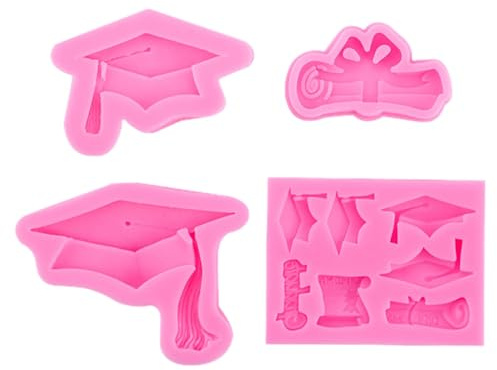 Stampo per laurea in silicone, decorazioni per laurea, stampi per fondente, stampo per cioccolato in silicone | Strumento per preparare dolci lavabile in lavastoviglie per biscotti, cubetti di ghiacci