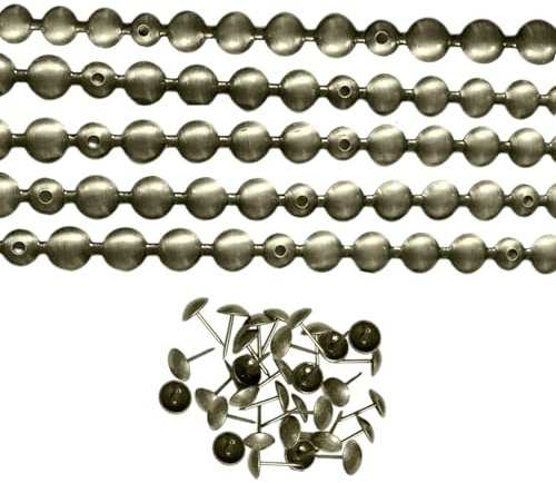 Gkhlg 5 Meters Upholstery Nail Stud Strips Bronze Color Decorative Sofa Trim Tapes with 9.5mm Nail Heads for Furniture Bench Sofa Garden Chairs for DIY Upholstery Projects