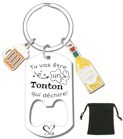 ZYMGUO Cadeau Annonce Grossesse Porte clés pour un futur Papa - futur Papi - futur Parrain - futur Tonton - Tu vas être un papa qui déchire!